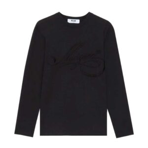 MSGM embroidered-logo long-sleeve T-shirt
