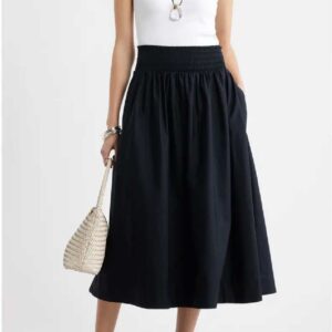 Nordstrom Smocked Cotton Midi Skirt