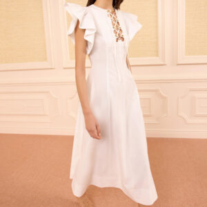 Odessa Cotton Dress with Lace Up