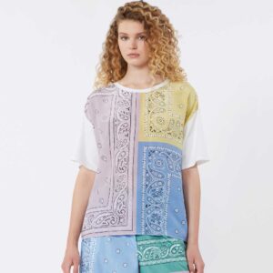 Printed silk and stretch cotton jersey T-shirt - Multicolour