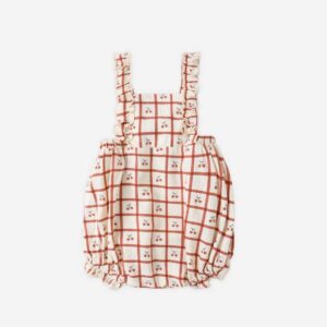 Rylee + Cru Chiara Romper Cherry Check