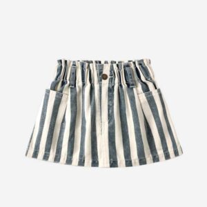 Rylee + Cru Denim Mini Skirt Navy Stripe