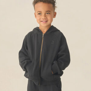 Rylee + Cru Zip Raglan Hoodie Black