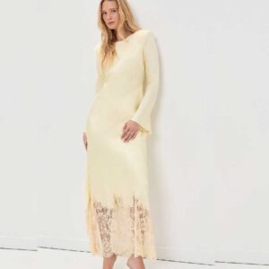 Self Portrait Lace Hem Maxi Dress