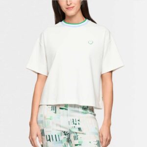 Shirt with heart and striped details