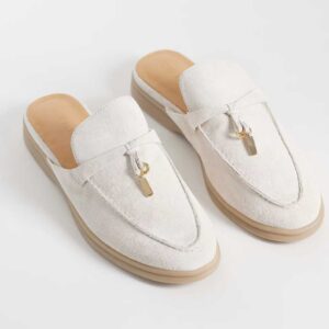 Steve Madden Patrizia slip on loafers in sand suede