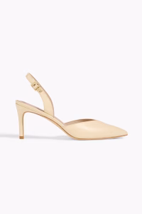 STUART WEITZMAN Ryder 75 leather slingback pumps