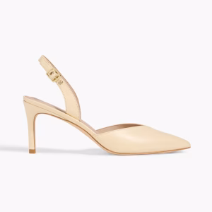 STUART WEITZMAN Ryder 75 leather slingback pumps