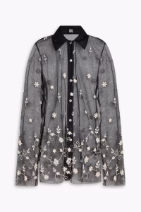 TOTEME Embroidered tulle shirt