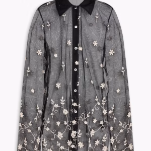 TOTEME Embroidered tulle shirt