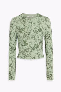 ALICE + OLIVIA Carson printed cotton-blend cardigan