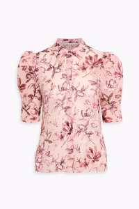 ALICE + OLIVIA Willa floral-print fil coupé-chiffon shirt