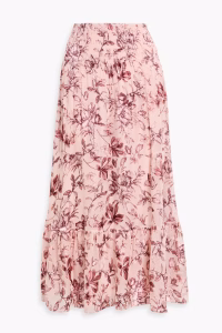 ALICE + OLIVIA Stevie floral-print fil coupé-chiffon maxi skirt