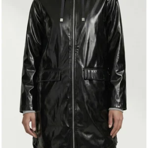 Janae Coated Vinyl Hooded Raincoat Noize