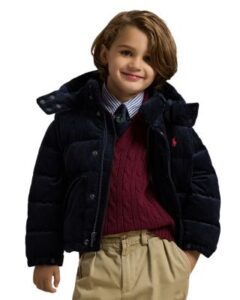 Polo Ralph Lauren Boys' Convertible Corduroy Down Jacket - Little Kid