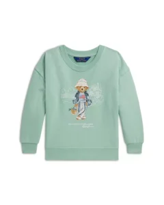 Polo Ralph Lauren Girls' Polo Bear Terry Sweatshirt - Little Kid, Big Kid