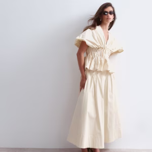 ARRANGE premium cotton maxi skirt in stone - part of a set