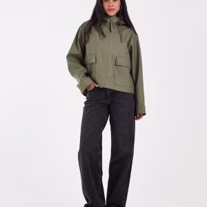 ONLY hooded rain jacket in khaki