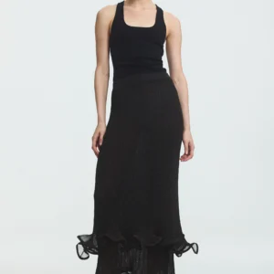 AJE Agata Ruffle Knit Midi Skirt