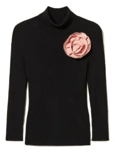 TWINSET turtle neck jumper with brooch