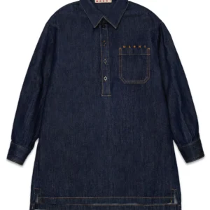Marni Kids Marni Kids Logo Embroidered Long-Sleeved Dress