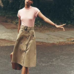 Berenice Trench Midi Skirt