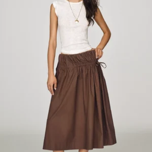Damson Madder Caspia 100% Cotton Midi Skirt