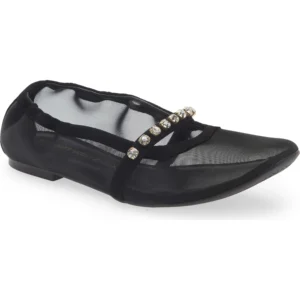 Goldie Crystal Strap Ballet Flat Stuart Weitzman