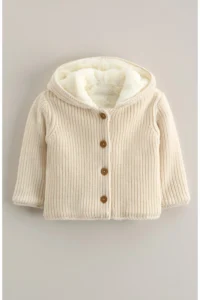 Fleece Lined Hooded Cardigan