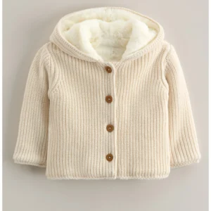 Fleece Lined Hooded Cardigan