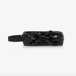 Caramelo Kids Girls Shiny Black Pencil Case (20cm)