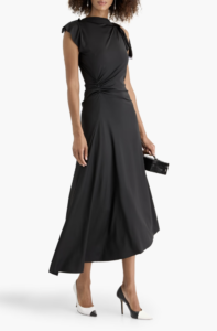 VICTORIA BECKHAM Asymmetric gathered jersey midi dress