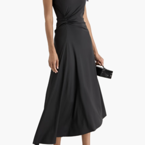 VICTORIA BECKHAM Asymmetric gathered jersey midi dress