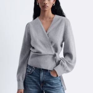 Merino Wool Wrap Cardigan