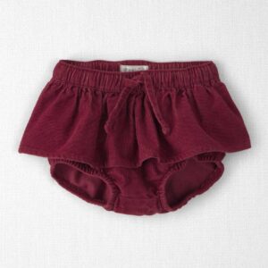 Baby Girl Organic Cotton Corduroy Skirt Maroon