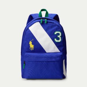 Big Pony Striped Canvas Backpack