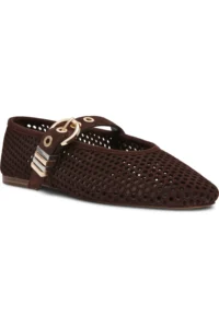 Lela Perforated Mary Jane Flat