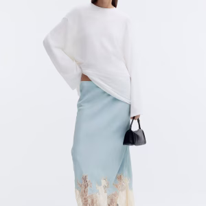 Lace-Trimmed Skirt