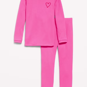 Snug-Fit Graphic Pajama Set for Girls