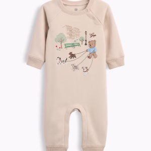 Baby VintageSoft Embroidered Brannan Bear Raglan One-Piece