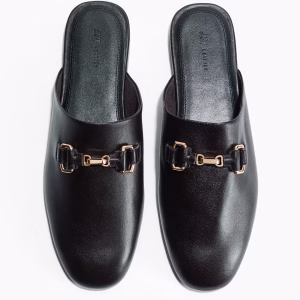 Leather Loafer Mules