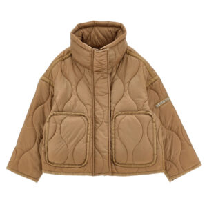 Down jacket with high collar