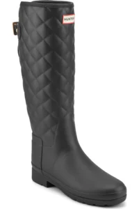 Refined Quilted Rain Boot Hunter