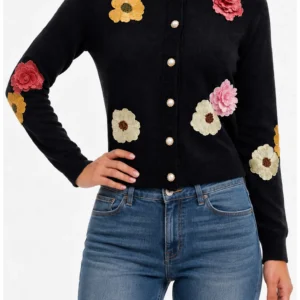 Botanical Appliqué Cardigan Love By Design