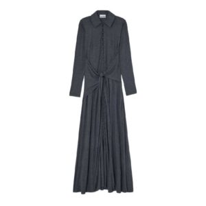 GANNI long dress in grey jersey