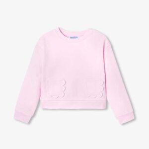 Girl French terry sweatshirt - jacadi pink