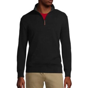 Lands' End Bedford Rib Quarter Zip Pullover Sweater