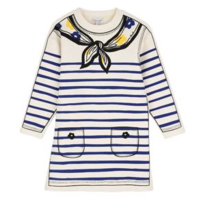 Marc Jacobs Kids stripe-print trompe-l'œil dress