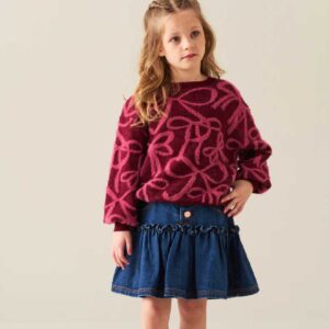 Neomie Denim Scalloped Skirt