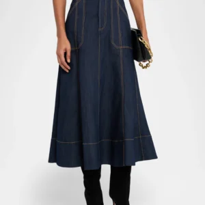 Cinq a Sept Benji Denim Maxi Skirt